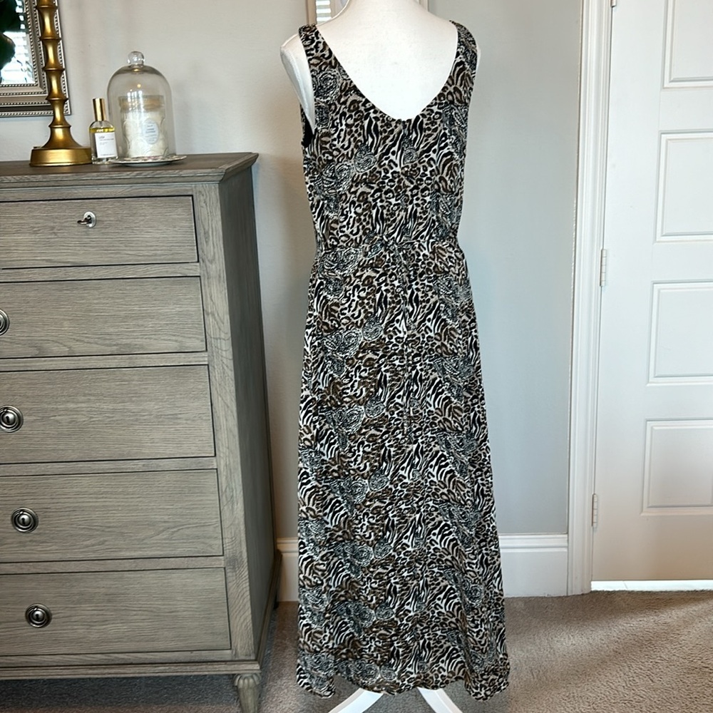 CDC Caren Desiree Company: Animal Print Sleeveless Maxi Dress Size 6 - Picture 8 of 14